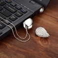 thumbnail image 2 of Usb Stick, Premium Usb 2.0, Diamond Heart Shape Usb Flash Drive Waterproof Memory Stick Memory Stick High-Speed Transfer, Silver, 4GB, 2 of 6