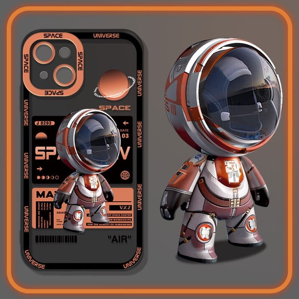 Funda de silicona suave con astronauta espacial para iPhone, carcasa transparente de lujo para modelos 11, 12, 13 Pro Max, XS, XR, X, 6, 6S, 7, 8 Plus, SE 2020, 2022 Fivean unisex