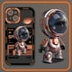 thumbnail image 2 of Funda de silicona suave con astronauta espacial para iPhone, carcasa transparente de lujo para modelos 11, 12, 13 Pro Max, XS, XR, X, 6, 6S, 7, 8 Plus, SE 2020, 2022 Fivean unisex, 2 of 2