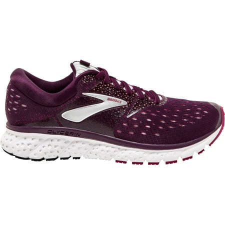 Brooks Women's Glycerin 16 Running Shoe, Purple/Pink/Grey, 5.5 B(M)
