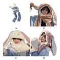 thumbnail image 4 of ziyahi Luxuriously Soft Rex Scarf Comfortable And Skin-friendly Winter Rabbit Ear Scarf Hooded Pink, 4 of 6