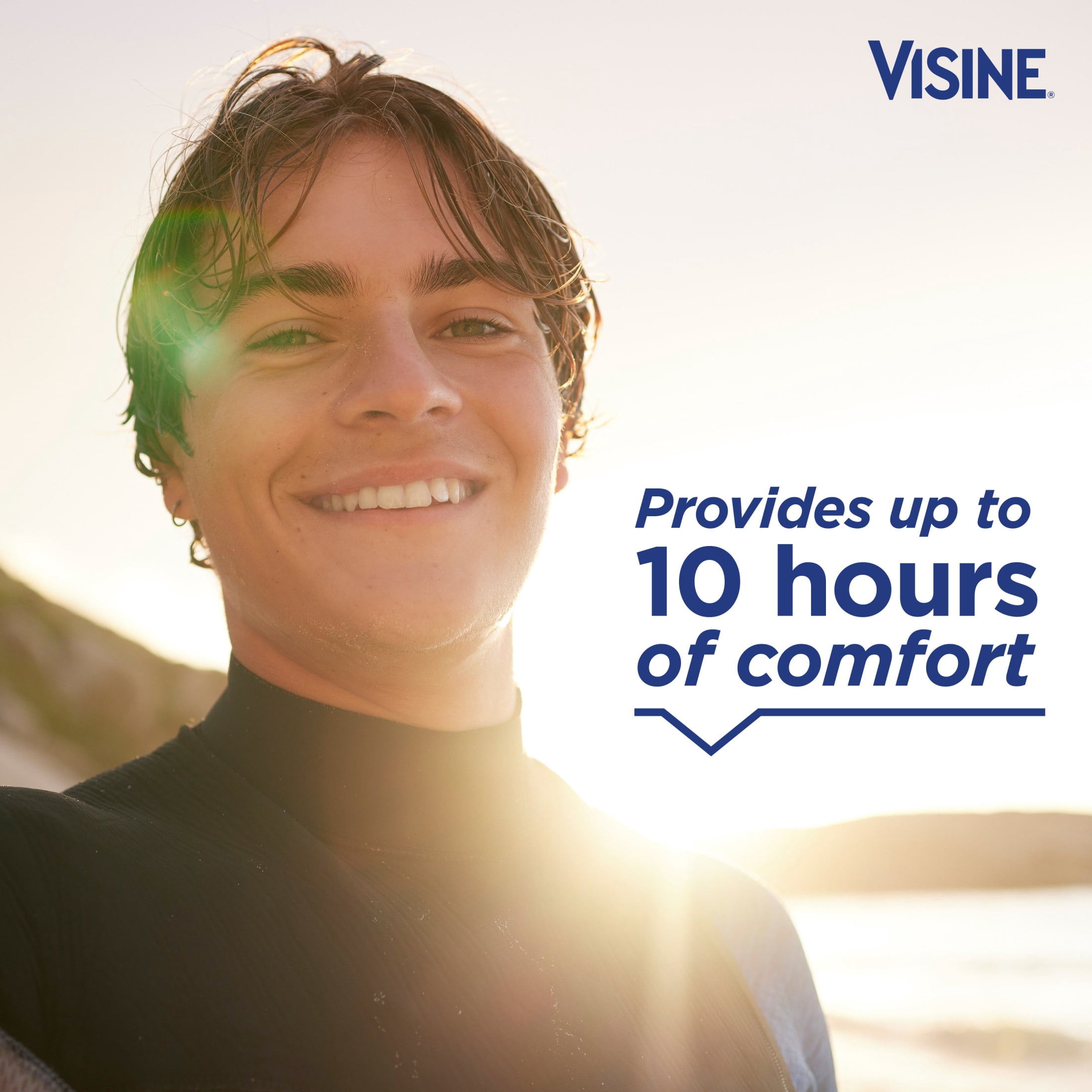 Visine Red Eye Total Comfort Multi-Symptom Drops, Astringent Lubricant Works Fast, 0.5 fl oz