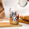 thumbnail image 3 of Patriotic Border Collie 4th of July Independence Paws 16oz Glass Cup Mug Borders Dog Lovers Gifts Idea Glass Can - 02010, 3 of 5