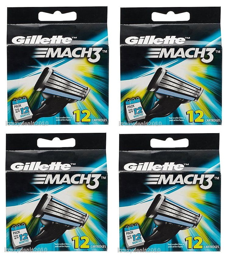 Buy Gillette Mach3 Refill Cartridges, 12 Ct. (Pack of 4) Online at Lowest Price in India. 106912150