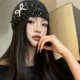 thumbnail image 1 of Gorro de punto coreano brillante y frío para otoño e invierno, gorros con lazo con lentejuelas, gorros con purpurina para niña, bolso de moda, gorros para la cabeza 2024, 1 of 5