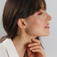 thumbnail image 5 of Humble Chic Geometric Marquise Threader Hoops - Hypoallergenic 18K Gold Plated, 2.3", 5 of 8