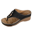 thumbnail image 5 of Dakaela Orthopedic Sandals for Women 2026 with Arch Support Wedge Platform Flip Flops Non Slip Wide Width Casual Dressy Summer Beach Shoes Black Size 8, 5 of 6