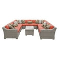thumbnail image 6 of Coast 11 Piece Outdoor Wicker Patio Furniture Set in Beige, 6 of 10