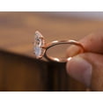 thumbnail image 4 of solitaire jewels 2CT Marquise Moissanite Hidden Halo Engagement Ring For Women, 14K Rose Gold, 4 of 6