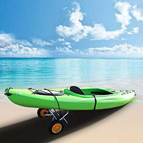 Ktaxon Kayak Canoe Jon Boat Carrier Dolly Trailer Tote Trolley Transport Cart On Yellow Wheel - High Capacity