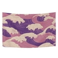 thumbnail image 6 of Yayeee Tapestry Wall Hanging for Bedroom 60" x 40" Living Room Home Wall Art Decor, Purple Wave Pattern, 6 of 7
