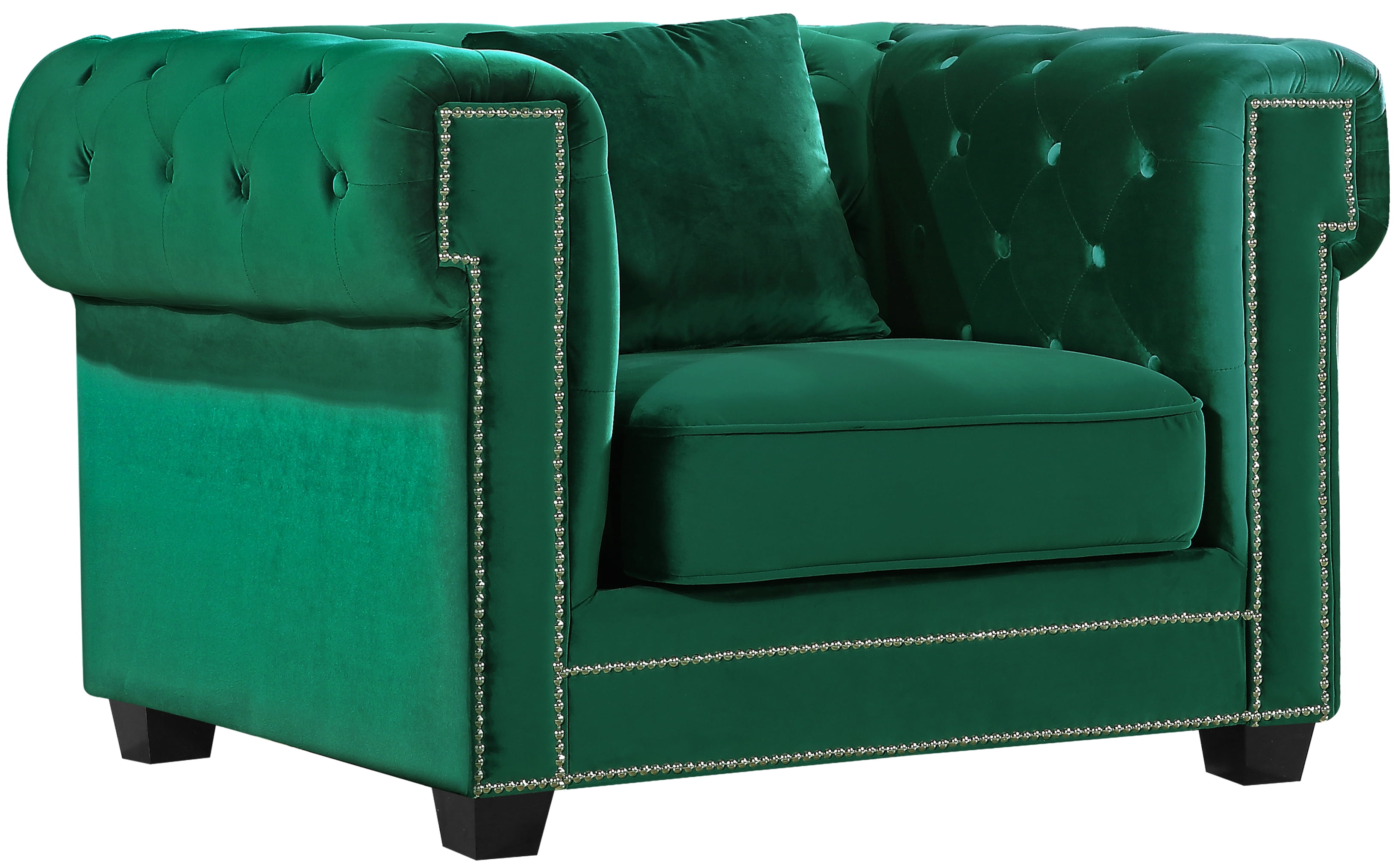 Bowery Green Velvet Velvet,StyleContemporary