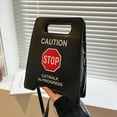 thumbnail image 4 of UYUH Unisex Casual Shoulder Bag Fashion Custom Warning Caution Shape Women Hand Bags Crossbody Bag Fashionable Trend Shoulder Bag Women for Daily Use Travel and Shopping, 4 of 5
