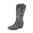 thumbnail image 3 of DREAM PAIRS Women's Western Cowboy Cowgirl Boots Square Toe Embroidery Mid Calf Booties, 3 of 7