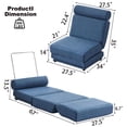 thumbnail image 5 of Single Sofa Chair Foldable Single Sofa Bed with Pillow,Portable Foldable Sofa Bed,Leisure Sofa Chair,Easy to Store,Made of Breathable and Wearable Linen, 5 of 10