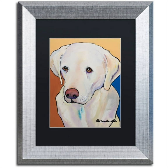 Trademark Fine Art "Millie Large" Canvas Art by Pat Saunders-White, Black Matte, Silver Frame