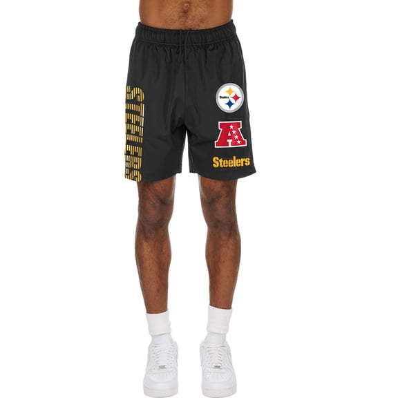Men's New Era  Black Pittsburgh Steelers Match Shorts