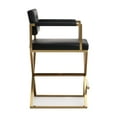 thumbnail image 4 of TOV Furniture Director Gold Steel Counter Stool, 4 of 11