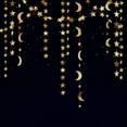 thumbnail image 5 of LNKOO 4 Pcs 13Ft Gold Star Garlands Moon Decorations Hanging Paper Garland Star Birthday Party Supplies Anniversary Engagement Wedding Baby Shower Christmas Graduation New Year Ramadan EID, 5 of 7