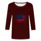 thumbnail image 4 of Camisetas de Manga Corta para las Mujeres Día de la Independencia Impreso Suelto Cuello Redondo Tee, Casual Y Blusas Festivas para las Mujeres Casual, 4 of 4