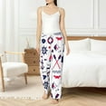 thumbnail image 6 of Lsque Sailing Marine Travel Print Women's Pajama Pants, Lounge Pant - Comfortable Home Wear,Elastic Waistband, Stylish Design-Small, 6 of 9