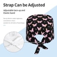 thumbnail image 3 of Yiaed Gradient Butterfly Print Turban Hat for Women Men Comfortable Adjustable Cleaning Working Cap with Sweatband, 3 of 4