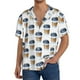thumbnail image 1 of Fotbe Coffee To Go Pattern Camisa Estampada de Manga Corta para Hombre, Casual de Verano, Estilo Playero, Sin Arrugas-Medium, 1 of 5