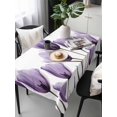 thumbnail image 6 of Purple Turquoise Tulip Table Cloth, Botanical Floral Petal Plants Waterproof Tablecloth for Rectangle Tables, Reusable Washable Fabric Table Cover for Restaurant Kitchen Dining Tables 54"x108", 6 of 6