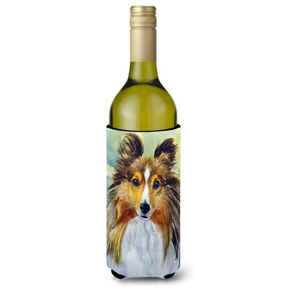 Sheltie Toby Wine Bottle Beverage Insulator Hugger