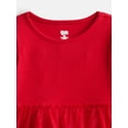 thumbnail image 2 of Wonder Nation Toddler Girls Party Dress with Long Sleeves, Sizes 12M-5T, 2 of 3
