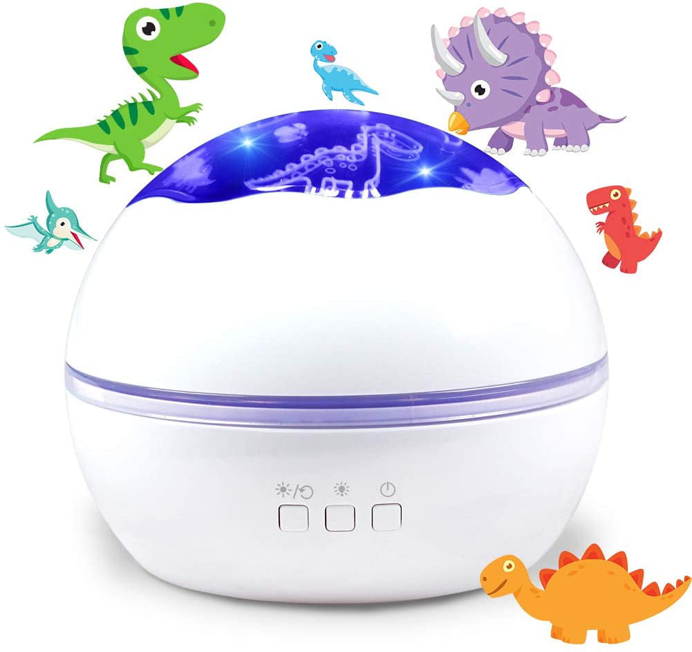 Dinosaur Projector Lamp with Projection Mode and Night Light Mode. 360