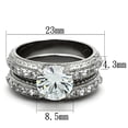 thumbnail image 2 of Women's Stainless Steel High polished CZ Clear 6.80(g) Engagement Ring, 2 of 4