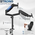 thumbnail image 3 of Support de Moniteur Pneumatique Triple, Bras Pneumatiques Fixes Réglables, Rotation Pivotante, Robuste, Support de Bureau VESA avec Pince Cclamp, Max VESA x STANDVG, 3 of 9
