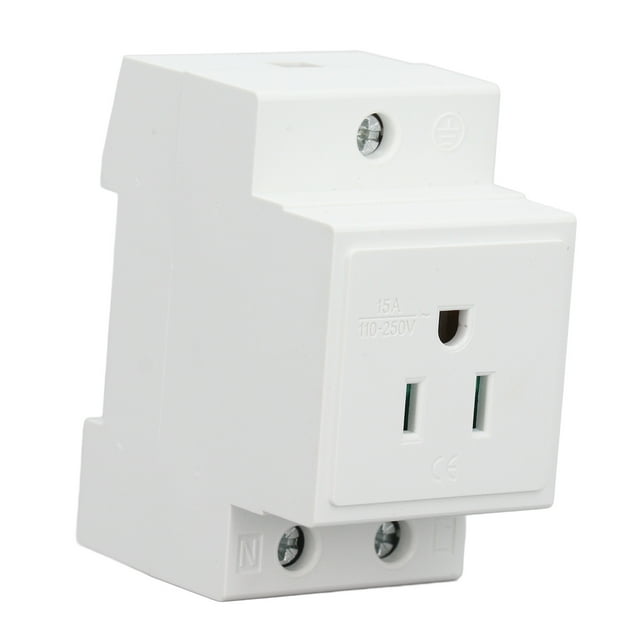 Enchufe para Carril Din, Resistente al Calor, ContactO Protector Incorpor, Fácil Instalacia, Para Conectar O Desconectar Equipos Eléctricos