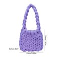 thumbnail image 1 of Bolso tejido a mano para mujer, bolso de hombro tejido de lana, regalos navideños (púrpura) Ndcxsfigh Para Estrenar, 1 of 5