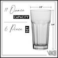 thumbnail image 6 of Madison - 11 Ounce Drinking Glasses | For Water, Juice, Soda, etc.  Thick and Durable Glass  Dishwasher Safe  Set of 6 Large Clear Glass Tumblers  3 x 5.8, 6 of 6