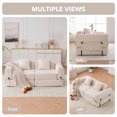 thumbnail image 6 of GNIXUU 71.25" Modern Modular Recliner Sofa, Convertible Sleeper Bed,Folding Mattress Loveseat Couch with Fixed-Shape Frame ,Comfy Lazy Boneless Couches for Living Room Bedroom Lounge,Beige, 6 of 8