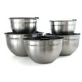 thumbnail image 3 of MegaChef 5 Piece Multipurpose Non Slip Stackable Mixing Bowl Set with Lids, 3 of 11