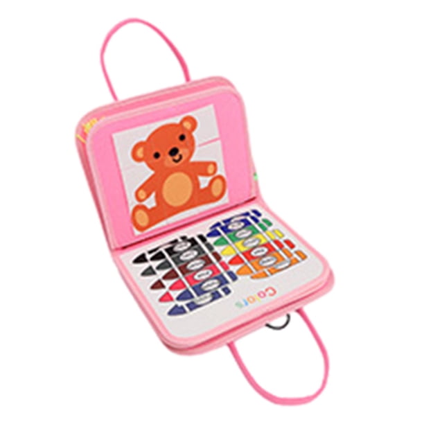 Tablero de actividades educativas para niños, tablero de actividades Montessori, juguete para aprendizaje preescolar Rosa estilo B