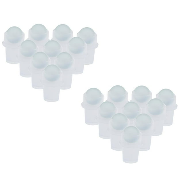 20 Piezas de Acero Inoxidable Baoblaze Insertos de Bola de Rodillo para Botellas de Aceite Esencial con Tapas de Rodillo de Cristal