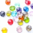 thumbnail image 3 of U8MO 10pcs 12mm Side Hole Flower Faceted Crystal Glass Loose Beads for Jewelry Making-Gray, 3 of 6