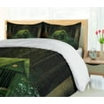 thumbnail image 5 of Ambesonne Green Duvet Cover Set, Surreal Forest House, 2-Calking, Hunter Green Army Green, 5 of 7