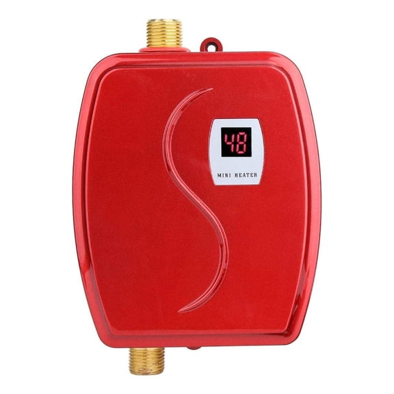 Electric Hot Water Heater Instant Kitchen Bathroom Instantaneous Tankless Heating Shower Watering Heaters LED Display ,Safety Protections