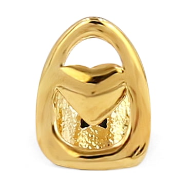 Single Plated Tooth Grillz Set Polished Cross Decor Grillz Cap Top Teeth Grillz