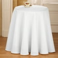 thumbnail image 3 of Collections Etc 70 Inch Round Solid Colored Tablecloth, 100% Durable Polyester, White, 3 of 7
