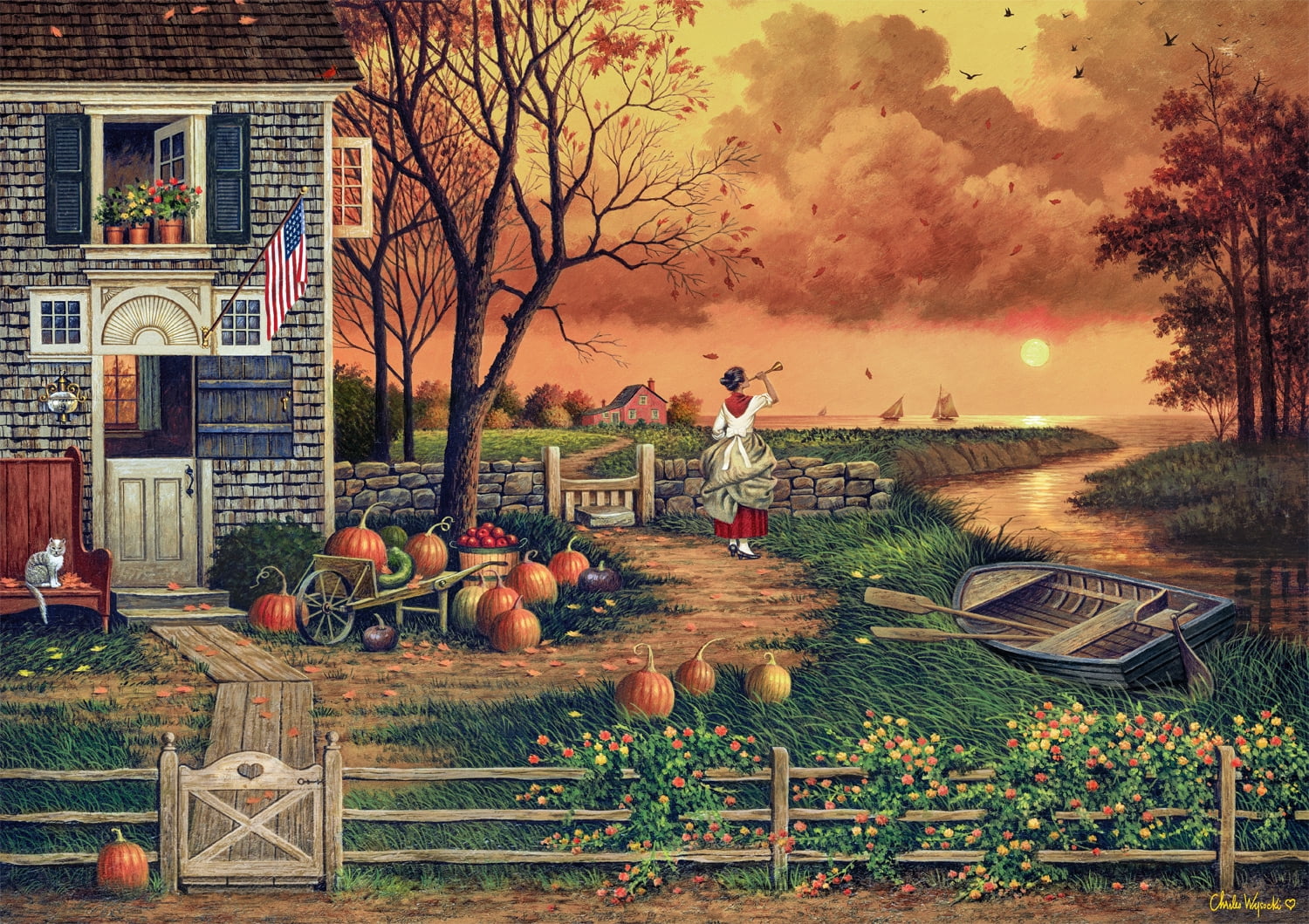Buffalo Games Charles Wysocki - Supper Call 300 Pieces Jigsaw Puzzle