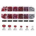 thumbnail image 2 of Uxcell 2620 Pcs Hotfix Rhinestones Cristales de Vidrio con Caja Rojo Claro, Blanco Brillante, 2 of 6