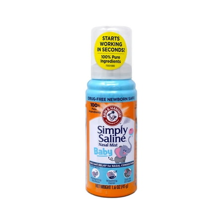Simply Saline Nasal Mist Moisturizes & Clear Everyday Stuffy Nose Baby 1.5 oz