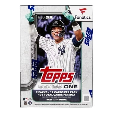 Topps Fanatics 2025 Series 1 Baseball (108 Trading Cards) Exclusive Blaster Box
