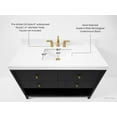 thumbnail image 2 of Momo 48 in. Bath Vanity in Black Oak with White Quartz Top and Undermount Basin, 2 of 7
